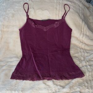 Mexx Deep Purple Lace Camisole Small Y2K Layering